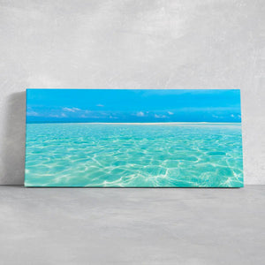 Large beach canvas wall art for coastal-themed decor.