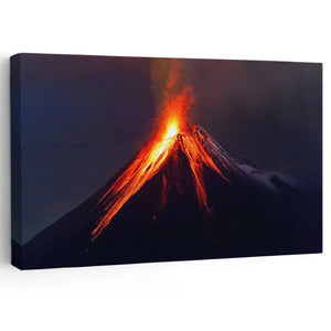 Erupting Volcano Wall Art Canvas