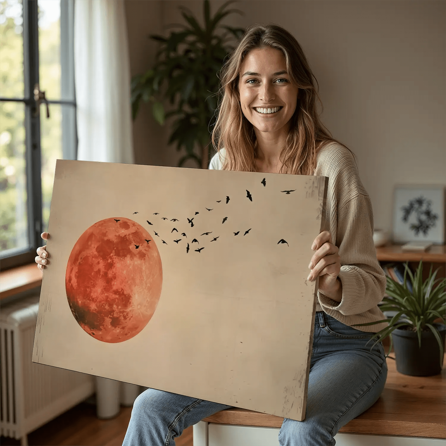 Blood Moon Canvas Wall Art-Stunning Canvas Prints