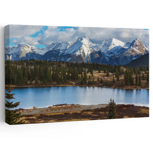 Large Rocky Mountain landscape canvas wall art for living room