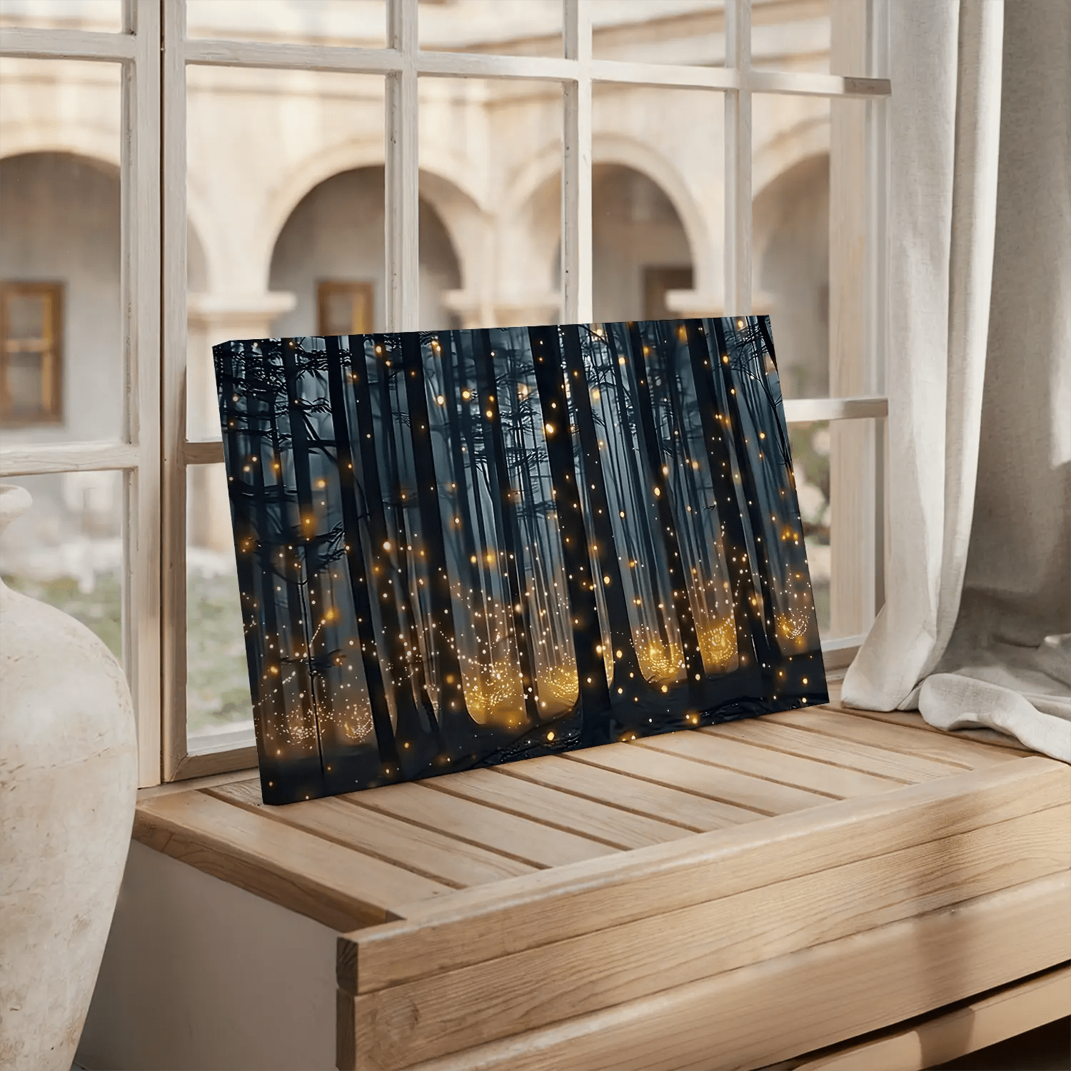 Mystical Firefly Forest Canvas Art-Stunning Canvas Prints