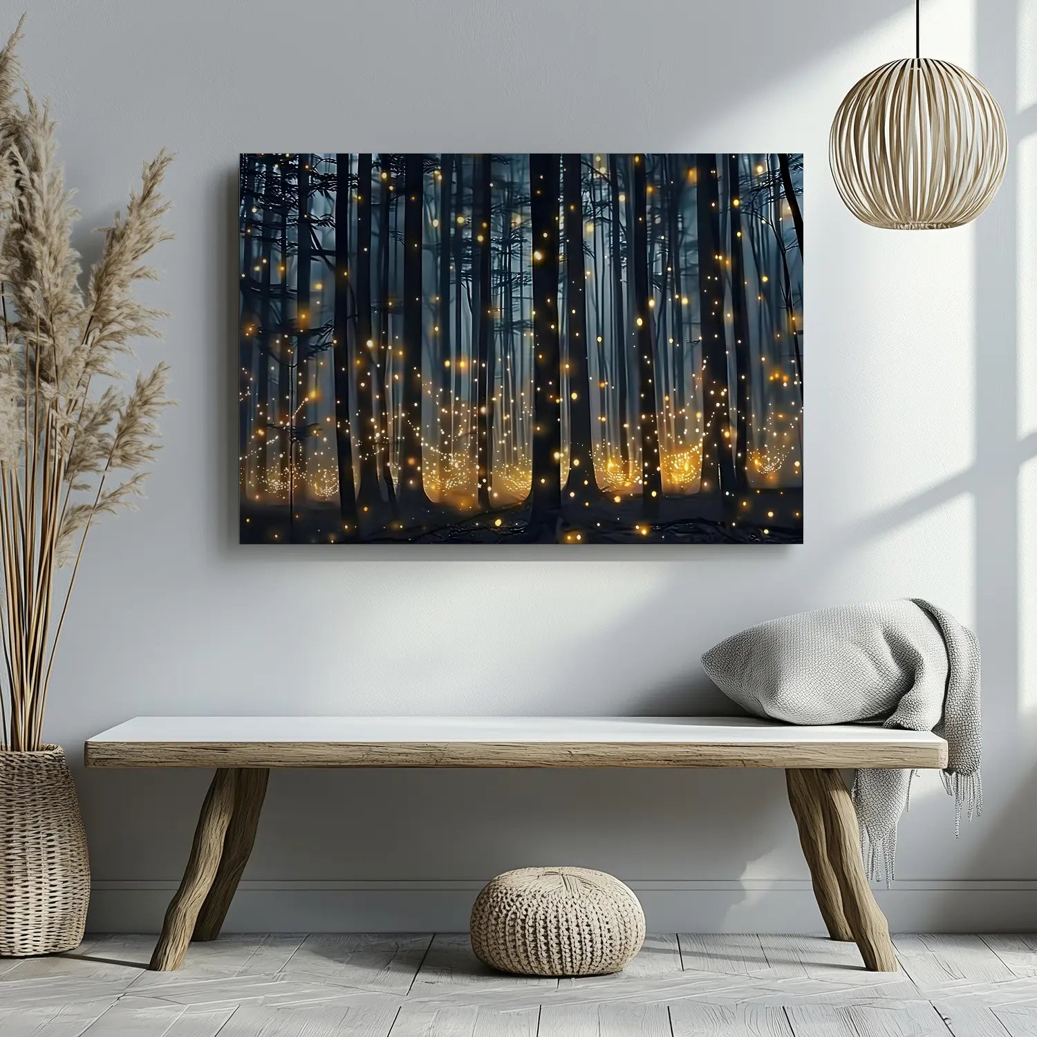 Mystical Firefly Forest Canvas Art-Stunning Canvas Prints