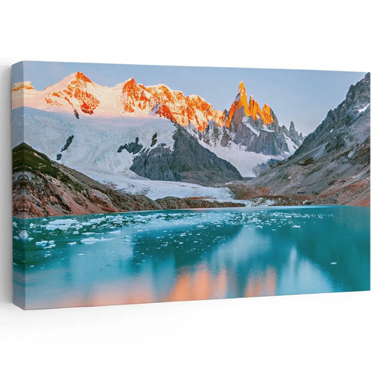 Patagonia Mountain Lake Wall Art Canvas