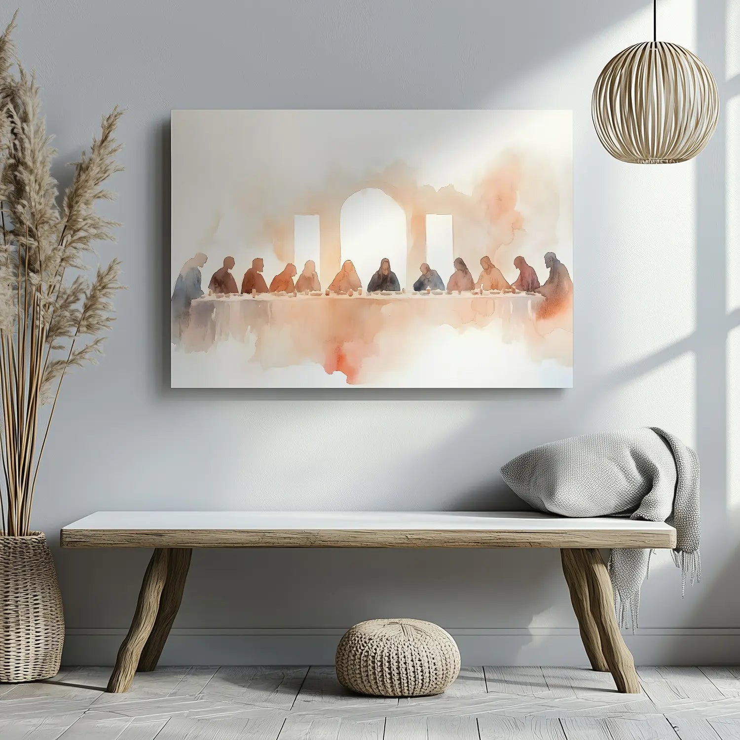 Watercolor Last Supper Wall Art Canvas-Stunning Canvas Prints