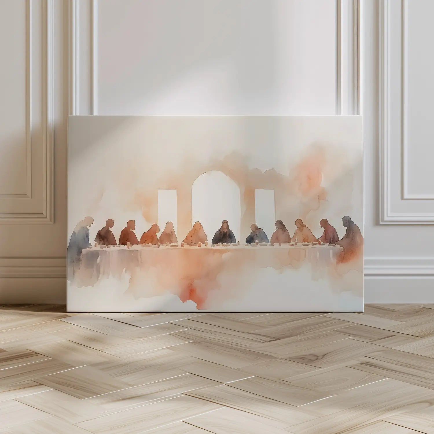 Watercolor Last Supper Wall Art Canvas-Stunning Canvas Prints