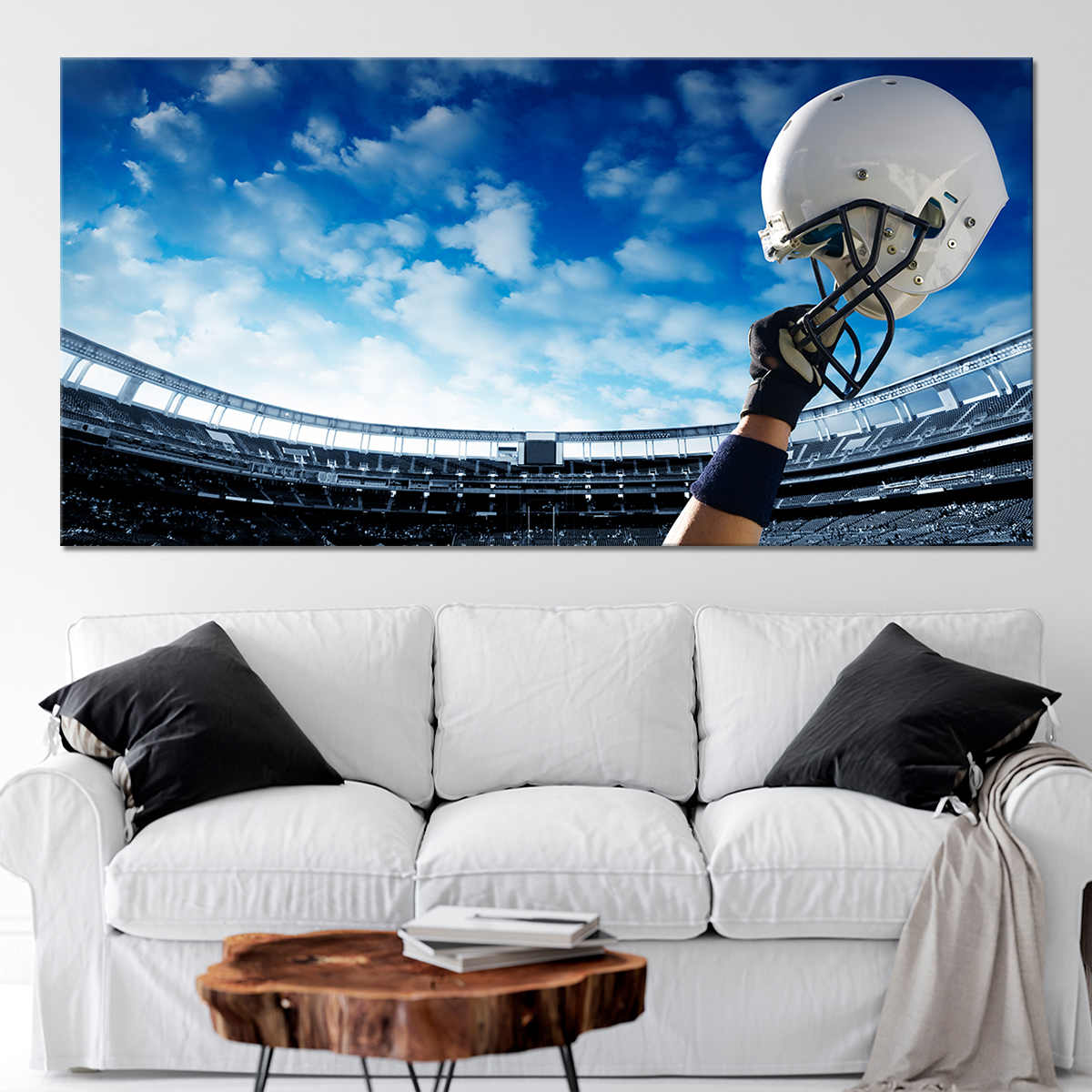 Football Helmet Wall Art Canvas Print-Stunning Canvas Prints