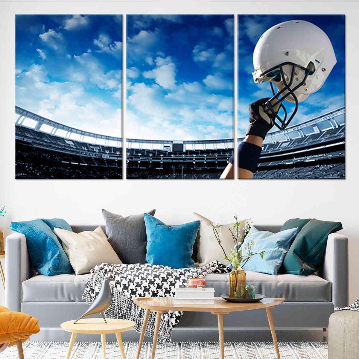 Football Helmet Wall Art Canvas Print-Stunning Canvas Prints