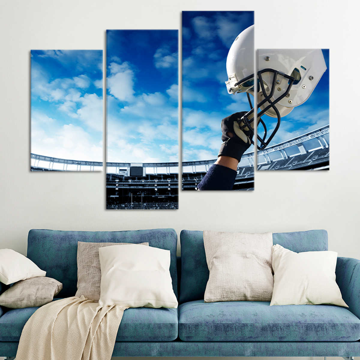 Football Helmet Wall Art Canvas Print-Stunning Canvas Prints