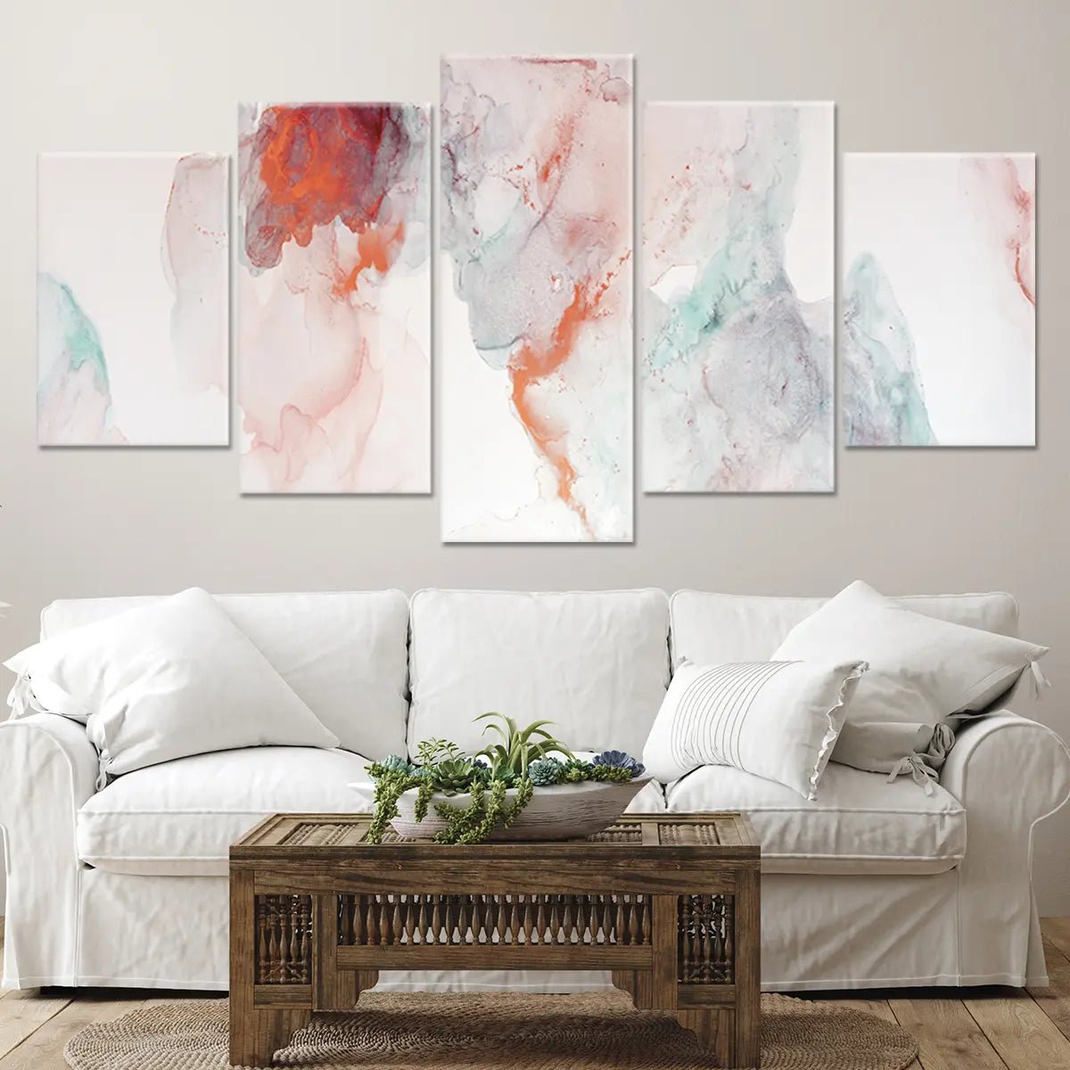 Ethereal Color Swirls Abstract Wall Art For Living Room-Stunning Canvas Prints