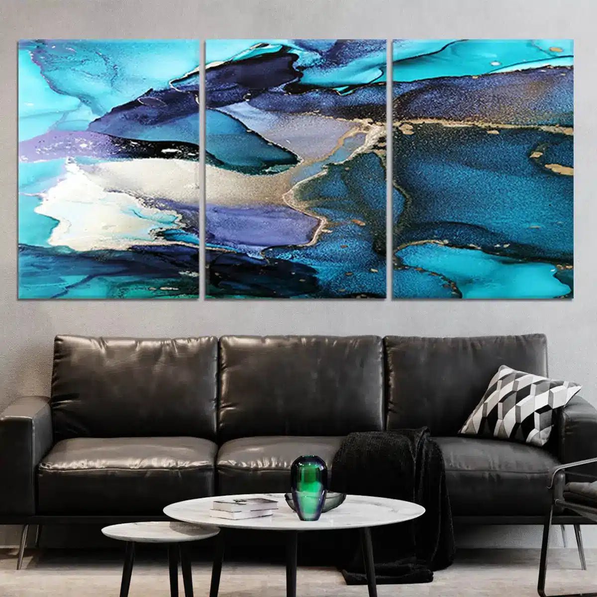 Dynamic Abstract Marble Wall Art For Living Room Wall-Stunning Canvas Prints