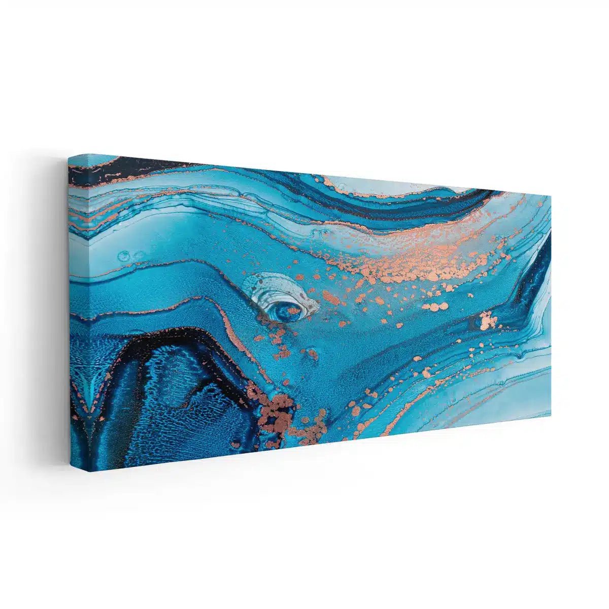 Abstract Blue Ocean Waves Wall Art For Living Room-Stunning Canvas Prints