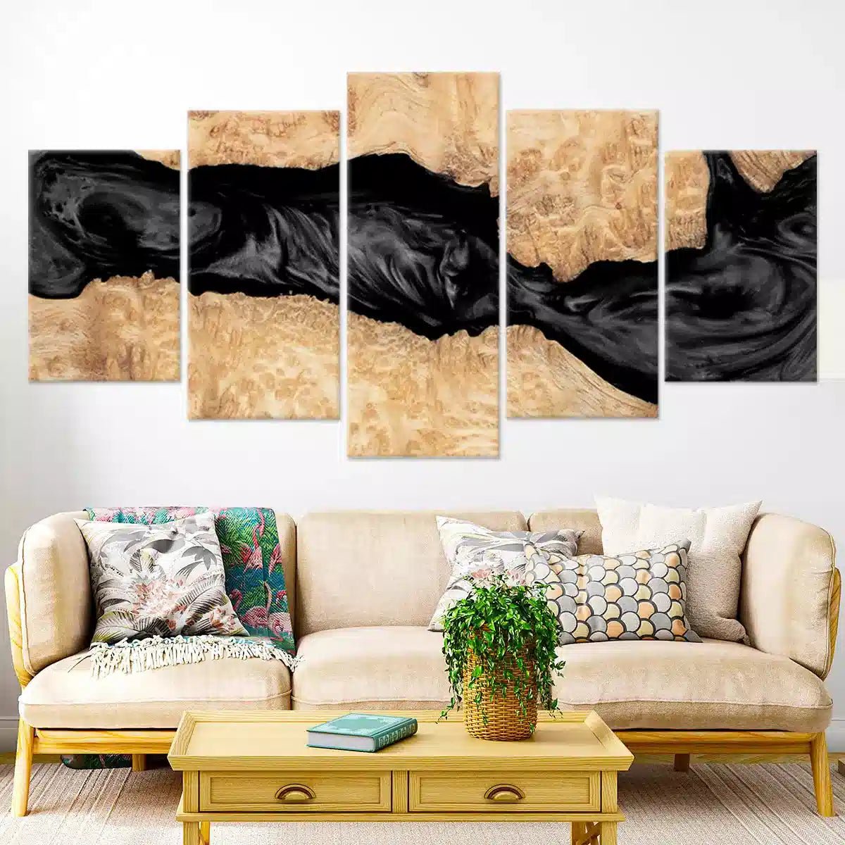 Abstract Black Lava Wall Art-Stunning Canvas Prints