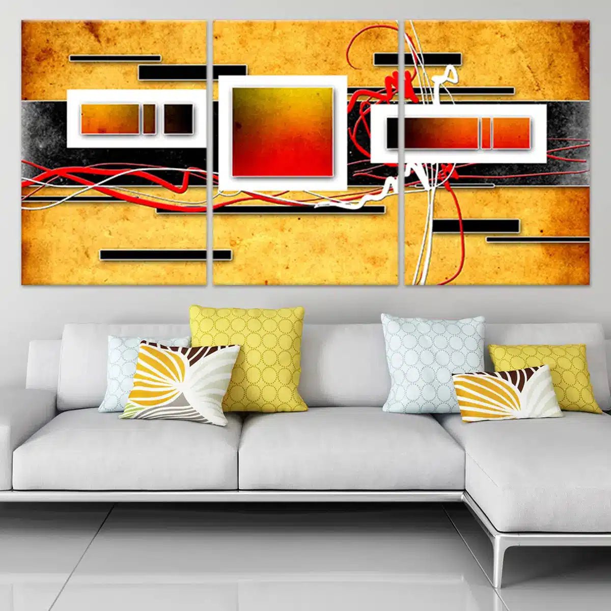 Vivid Orange and Black Wall Art-Stunning Canvas Prints