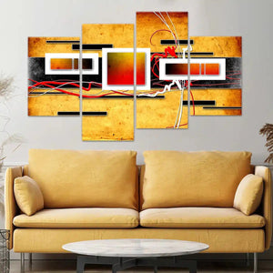 Vivid Orange and Black Wall Art-Stunning Canvas Prints