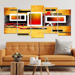 Vivid Orange and Black Wall Art-Stunning Canvas Prints