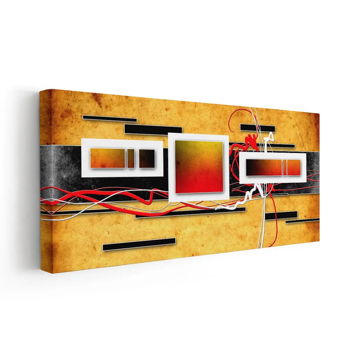 Vivid Orange and Black Wall Art-Stunning Canvas Prints