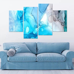 Blue Ocean Abstract Wall Art For Living Room-Stunning Canvas Prints