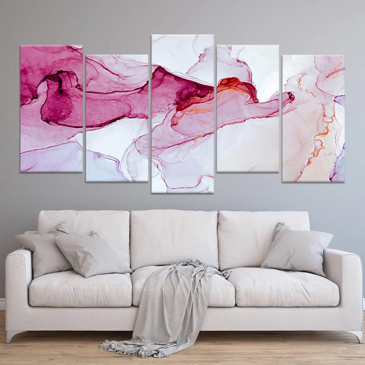 Red Ink Art Abstract Wall Art For Living Room-Stunning Canvas Prints