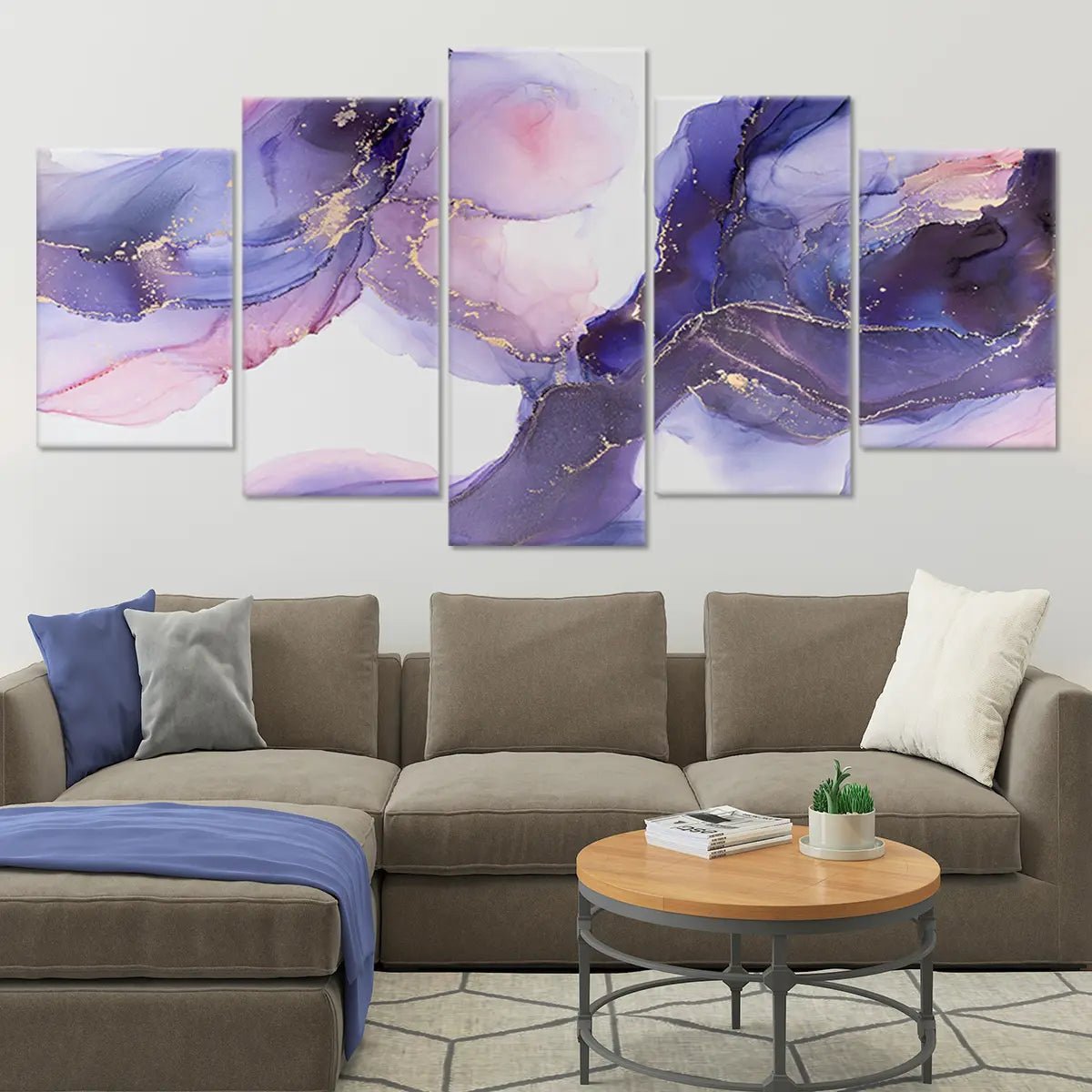 Modern Purple Abstract Wall Art Canvas-Stunning Canvas Prints