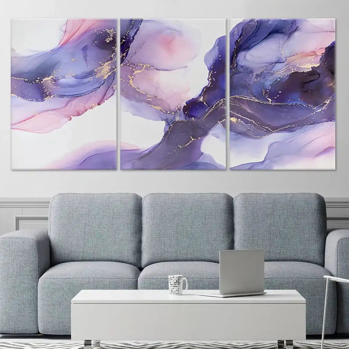 Modern Purple Abstract Wall Art Canvas-Stunning Canvas Prints