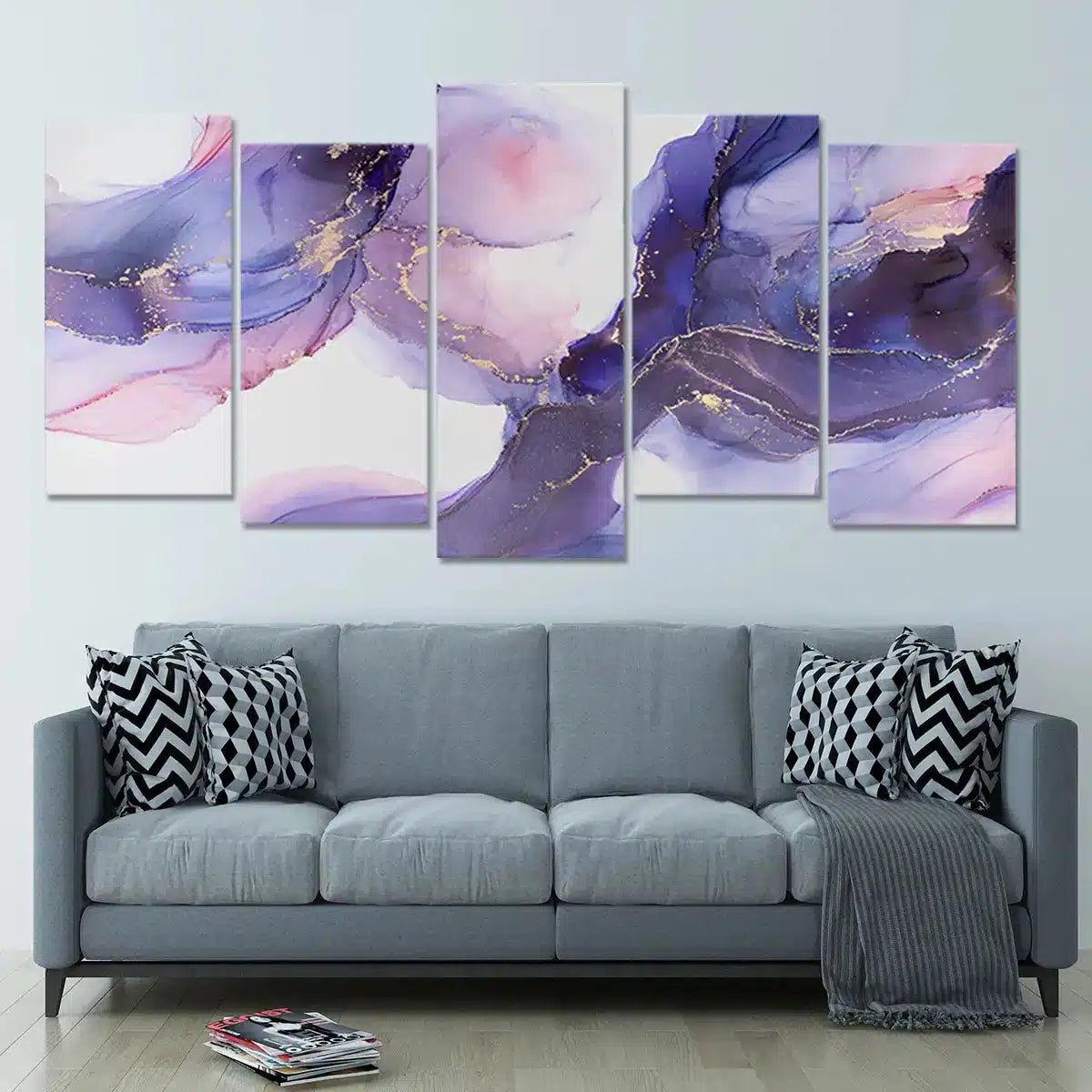 Modern Purple Abstract Wall Art Canvas-Stunning Canvas Prints