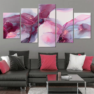 Pink and Purple Abstract Swirl Wall Art-Stunning Canvas Prints