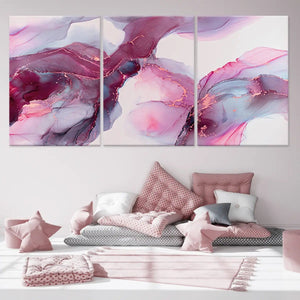 Pink and Purple Abstract Swirl Wall Art-Stunning Canvas Prints