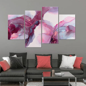 Pink and Purple Abstract Swirl Wall Art-Stunning Canvas Prints