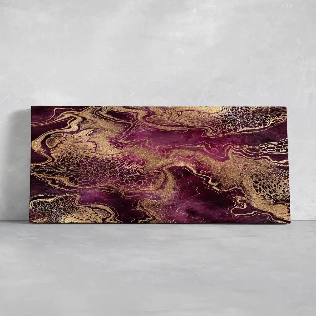 Luxurious Purple and Gold Abstract Wall Art-Stunning Canvas Prints