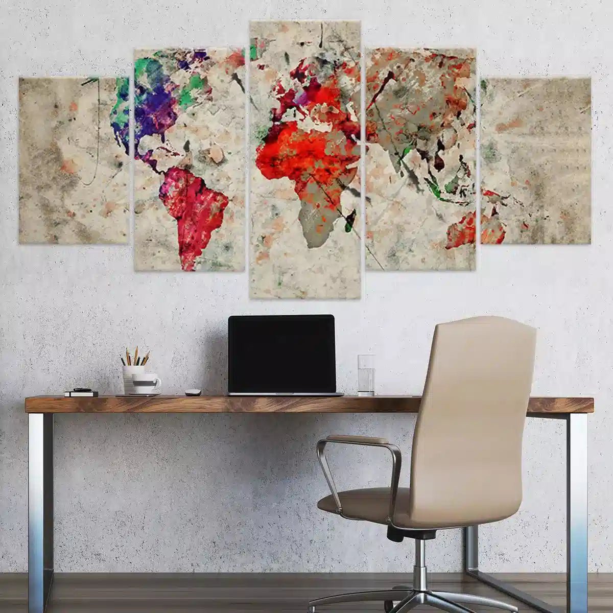 Abstract World Map Wall Art Canvas Print-Stunning Canvas Prints