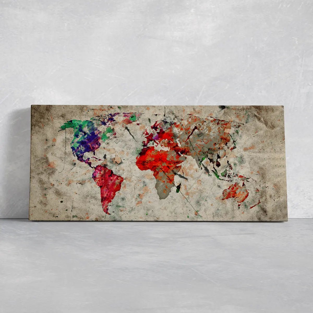 Abstract World Map Wall Art Canvas Print-Stunning Canvas Prints