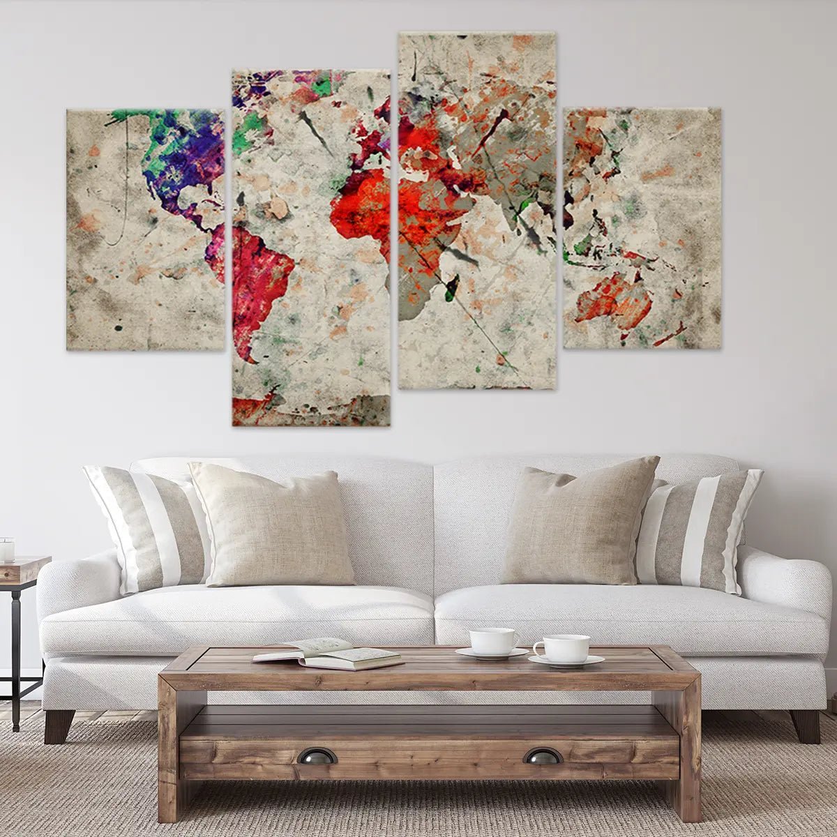 Abstract World Map Wall Art Canvas Print-Stunning Canvas Prints