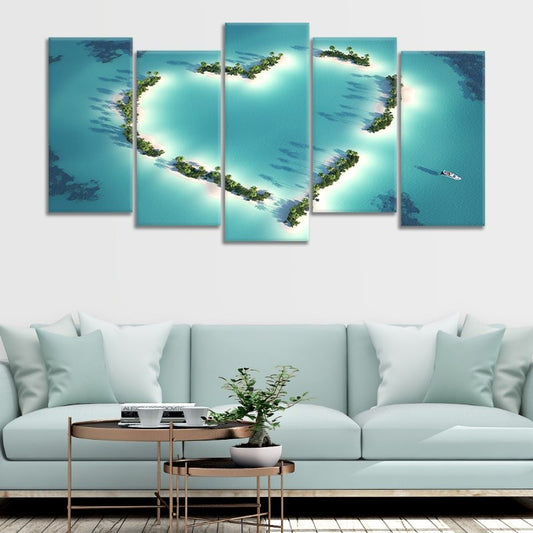 Heart Island Wall Art Canvas-Stunning Canvas Prints