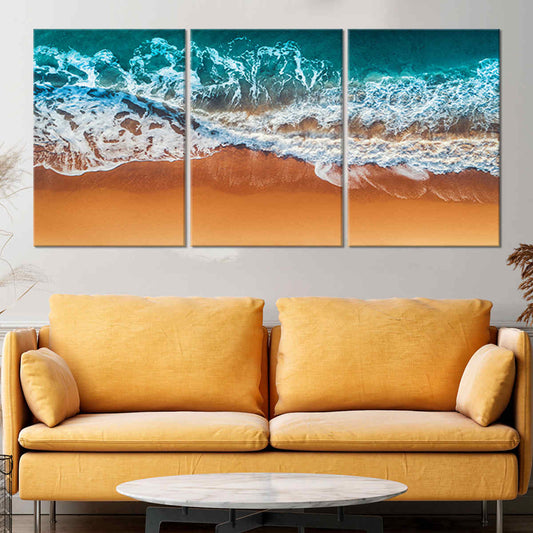 Beach Shore Waves Wall Art Canvas-Stunning Canvas Prints