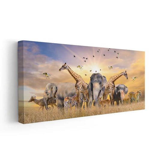 African Safari Animals Wall Art Canvas Print-Stunning Canvas Prints