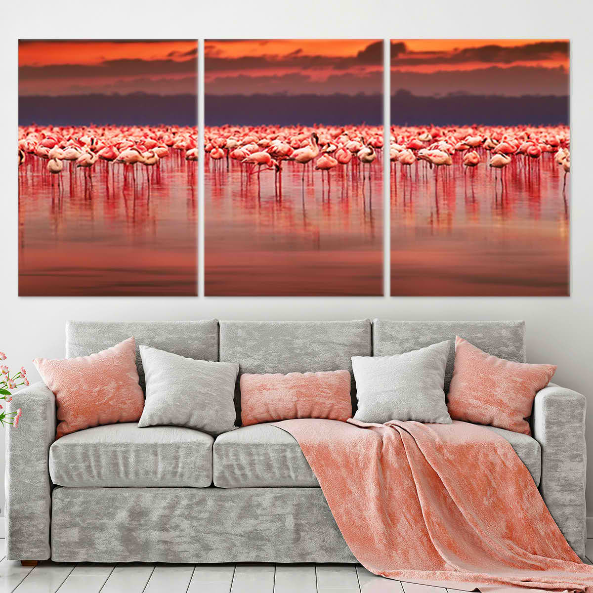 Pink Flamingos Wall Art Canvas-Stunning Canvas Prints