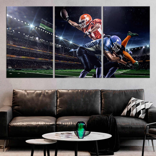 Football Players Wall Art Canvas Print-Stunning Canvas Prints