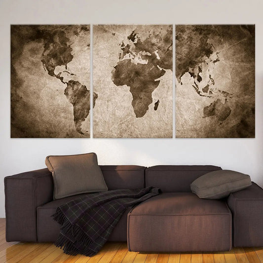 Ancient World Map Wall Art Canvas Print-Stunning Canvas Prints