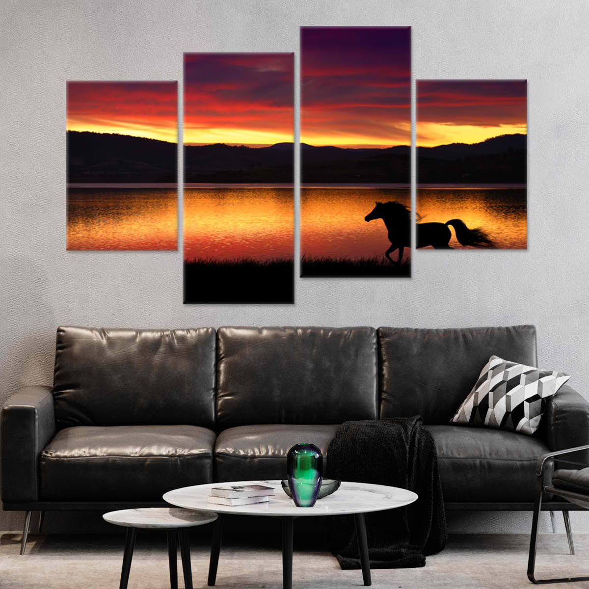 Sunset Horse Wall Art Canvas-Stunning Canvas Prints