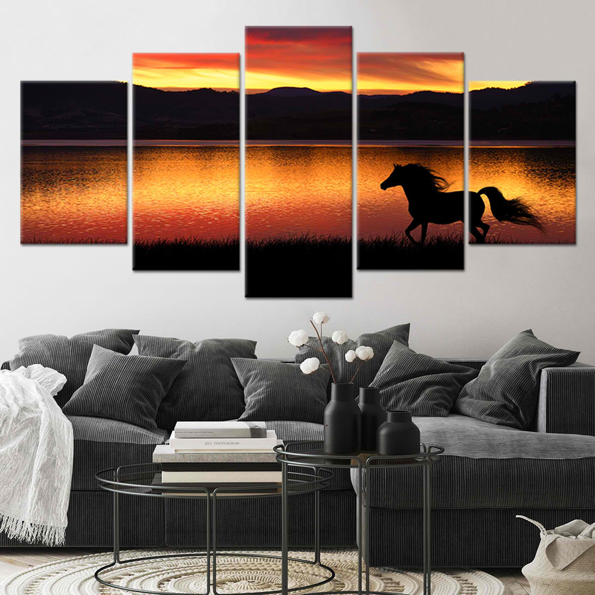 Sunset Horse Wall Art Canvas-Stunning Canvas Prints