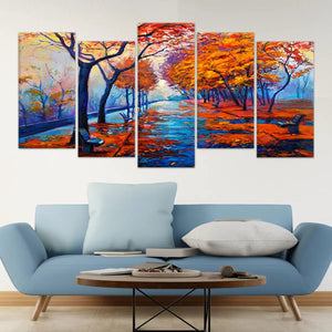 Vibrant Autumn Forest Wall Art Canvas-Stunning Canvas Prints