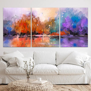 Abstract Rainbow Forest Wall Art Canvas-Stunning Canvas Prints