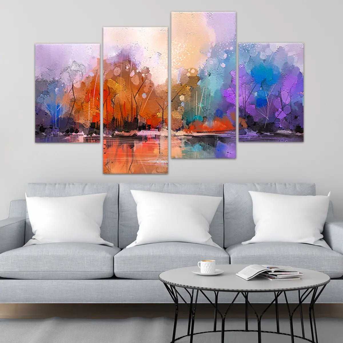 Abstract Rainbow Forest Wall Art Canvas-Stunning Canvas Prints