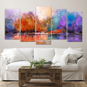 Abstract Rainbow Forest Wall Art Canvas-Stunning Canvas Prints