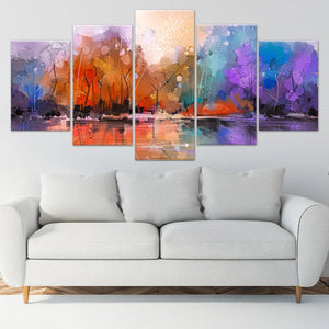 Abstract Rainbow Forest Wall Art Canvas-Stunning Canvas Prints