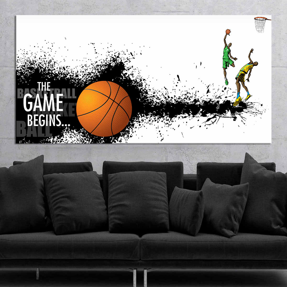 Abstract Basketball Players Wall Art Canvas Print-Stunning Canvas Prints