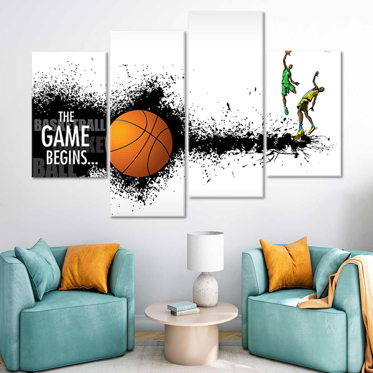 Abstract Basketball Players Wall Art Canvas Print-Stunning Canvas Prints