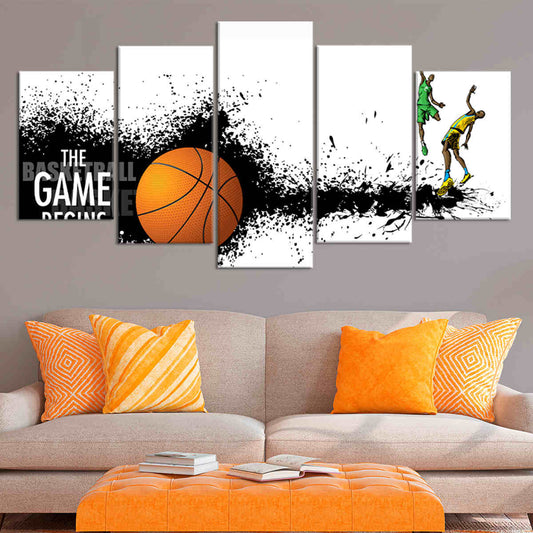 Abstract Basketball Players Wall Art Canvas Print-Stunning Canvas Prints