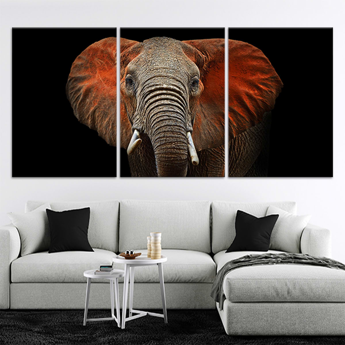 African Elephant Head Wall Art Canvas-Stunning Canvas Prints