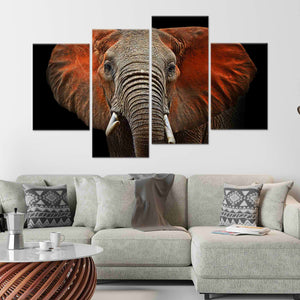 African Elephant Head Wall Art Canvas-Stunning Canvas Prints